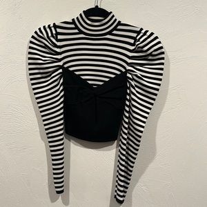 Turtleneck striped top!